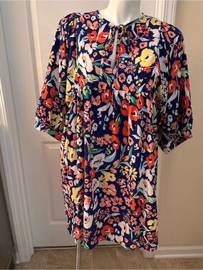 Spring dress. Summer dress. Floral dress. Miduso brand dress. Size XL dress.